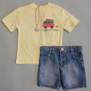 SET T-SHIRT AND SHORTS JEANS