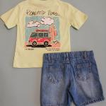 SET T-SHIRT AND SHORTS JEANS